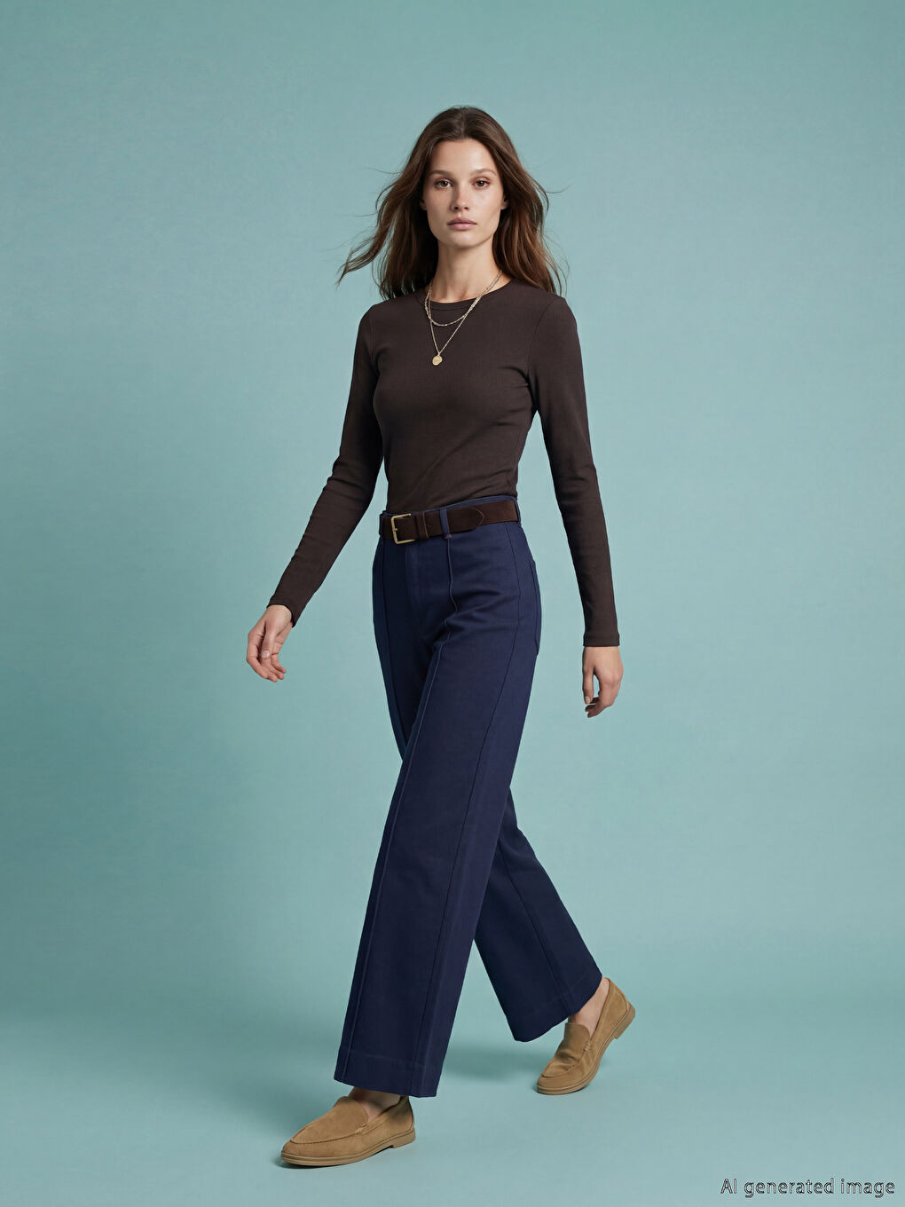 Kahverengi Bisiklet Yaka Kadın Body-1