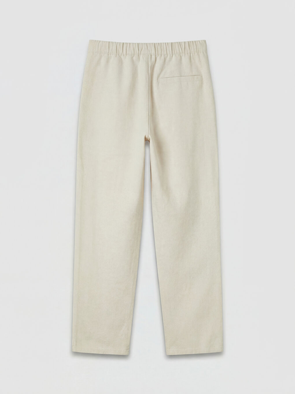 Ekru Erkek Çocuk Keten Karışımlı Pantolon-1