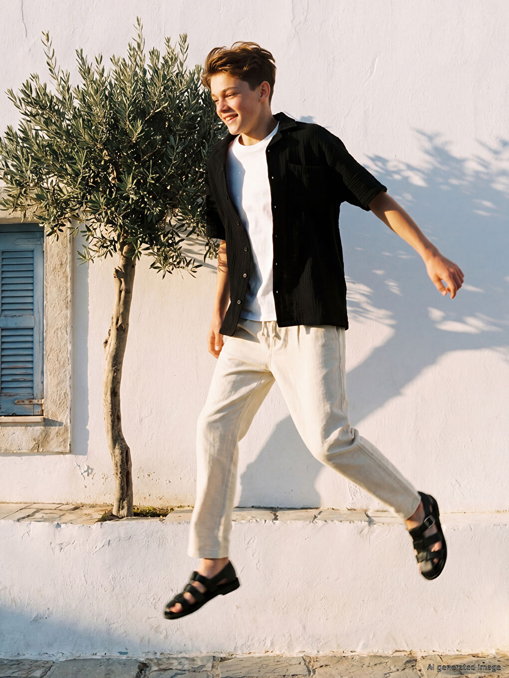 Boys' Linen Blend Trousers
