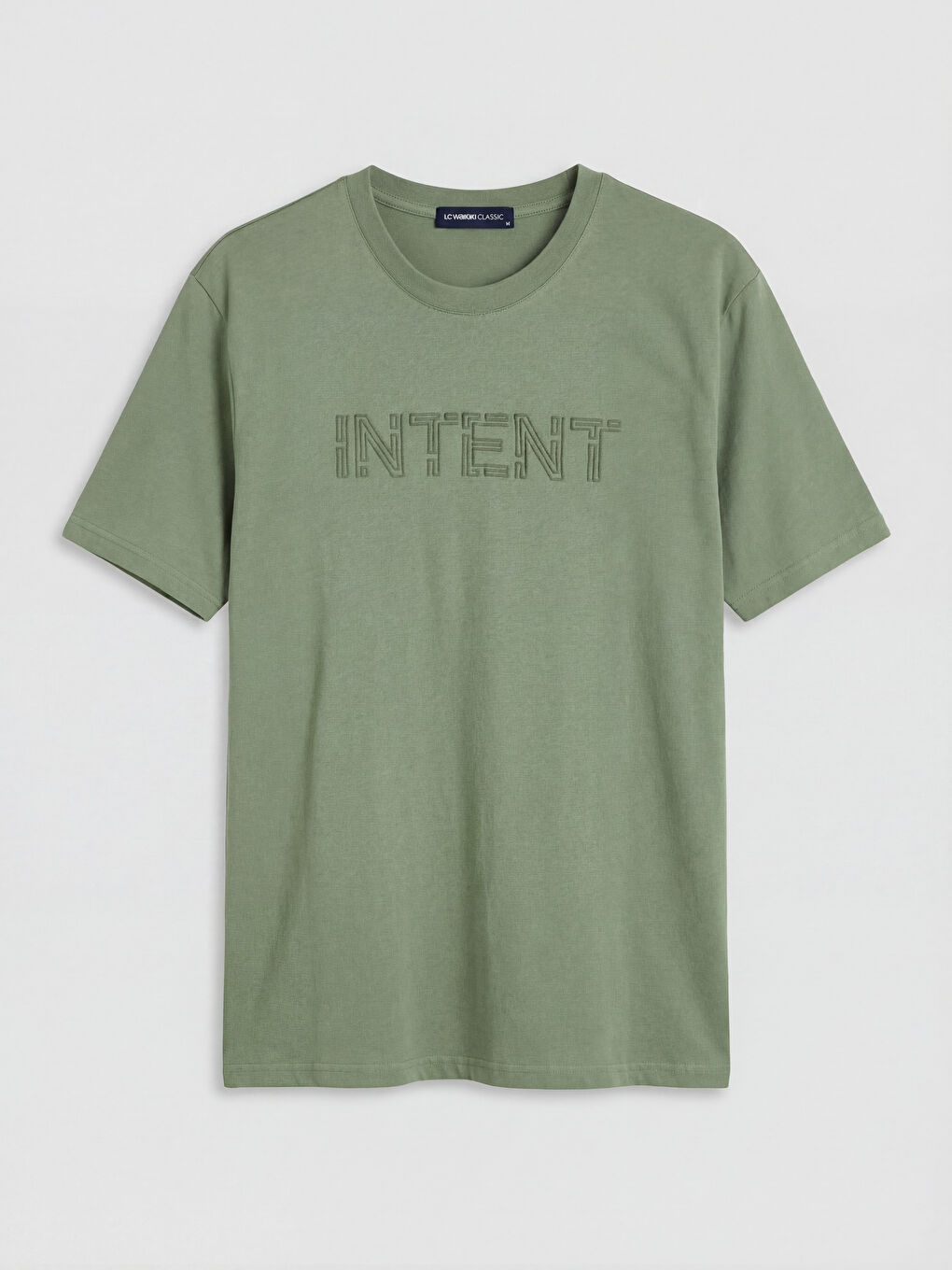 تي شيرت جيرسي مطبوع برقبة مستديرة للرجال