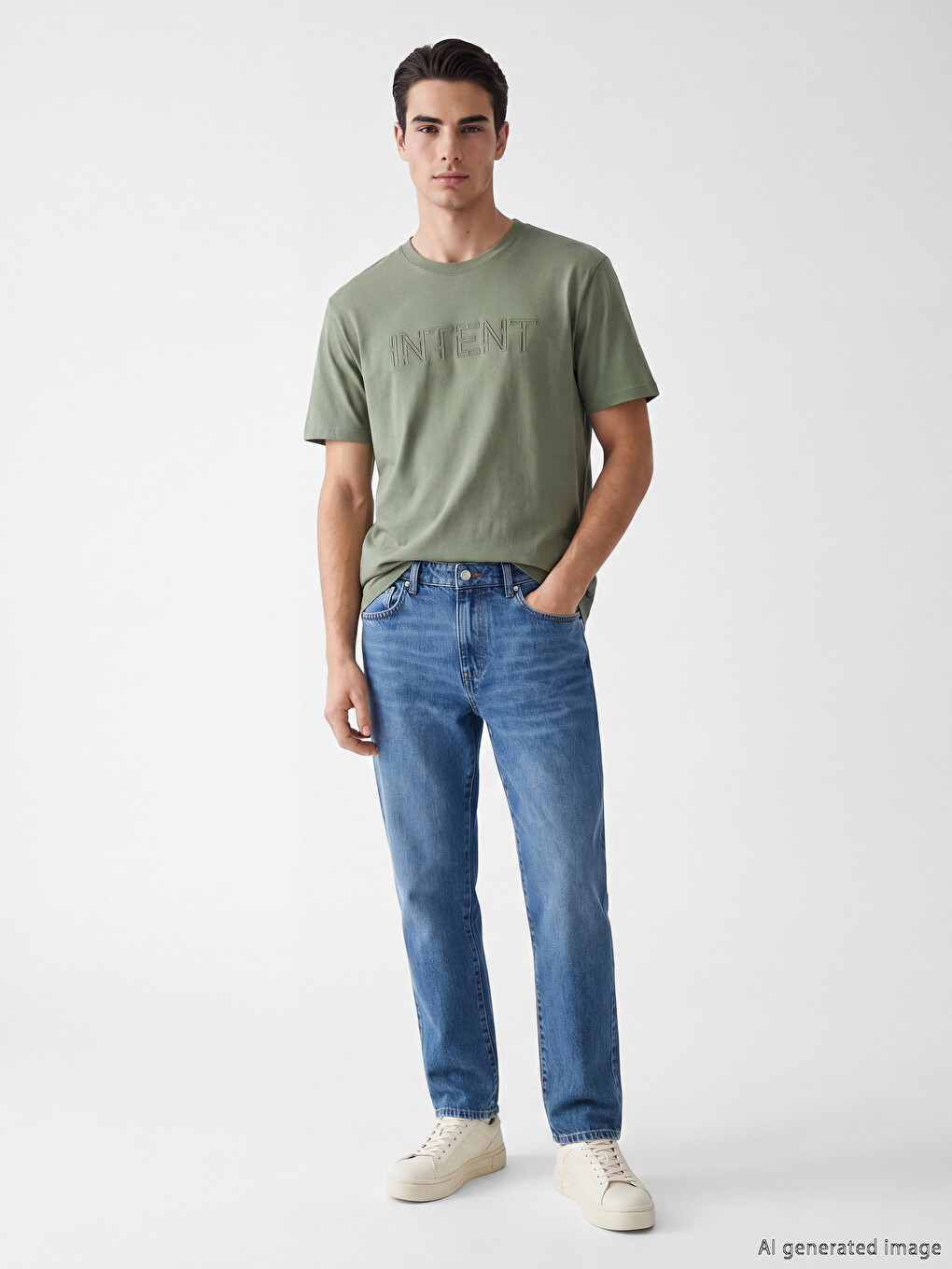 Crew Neck Printed Men's Jersey T-Shirt-2
