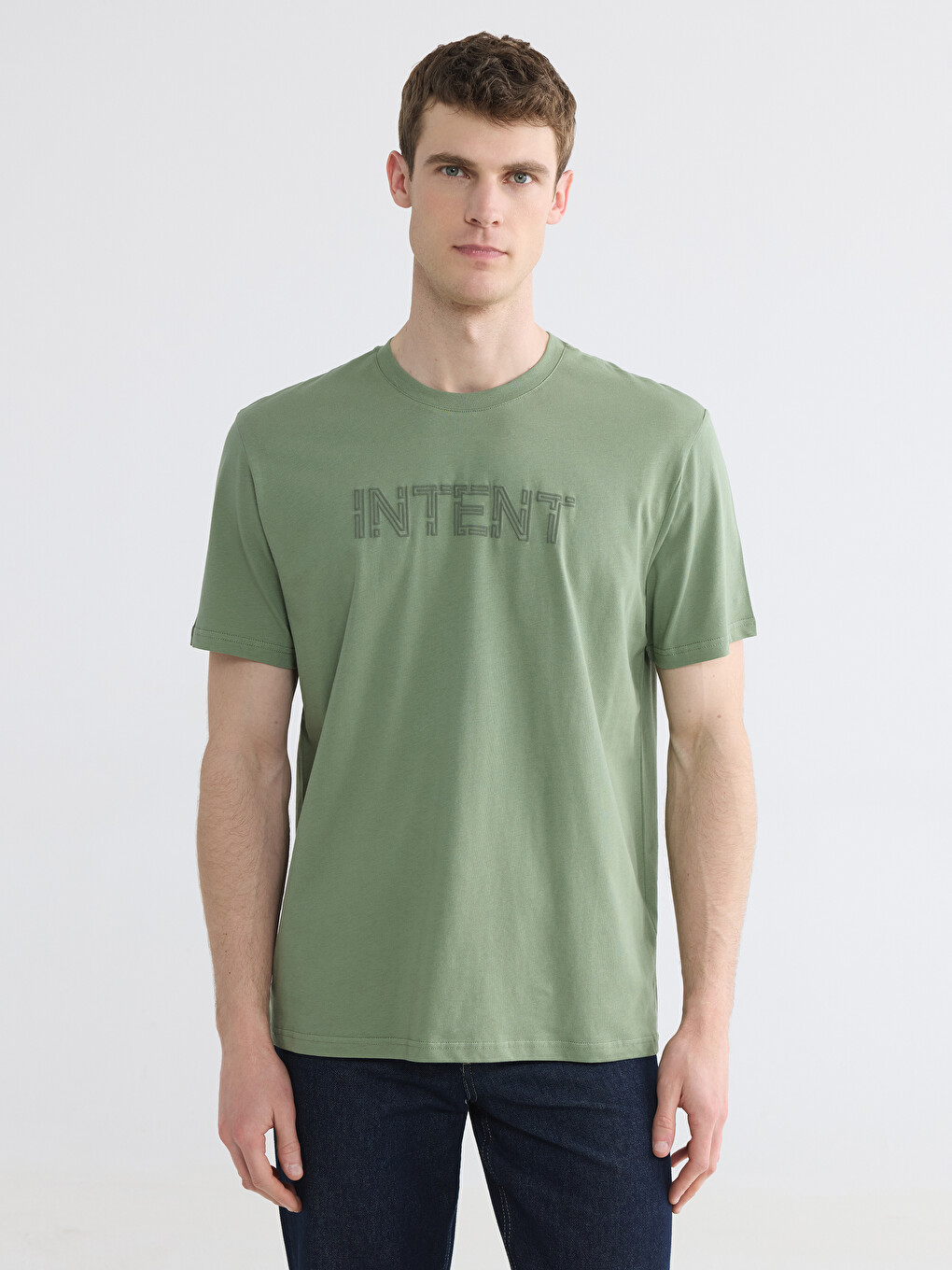 Crew Neck Printed Men's Jersey T-Shirt