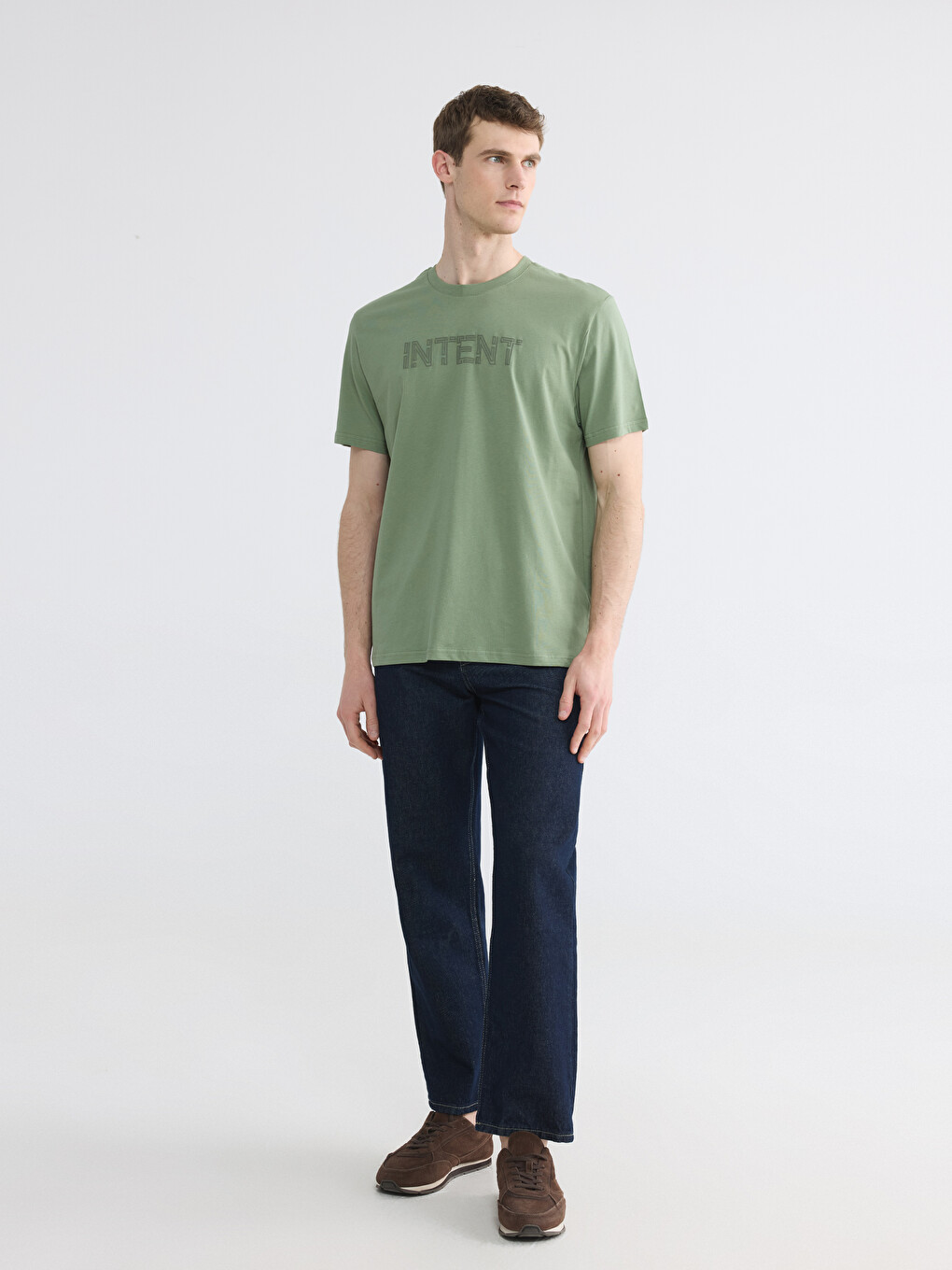 Crew Neck Printed Men's Jersey T-Shirt-3