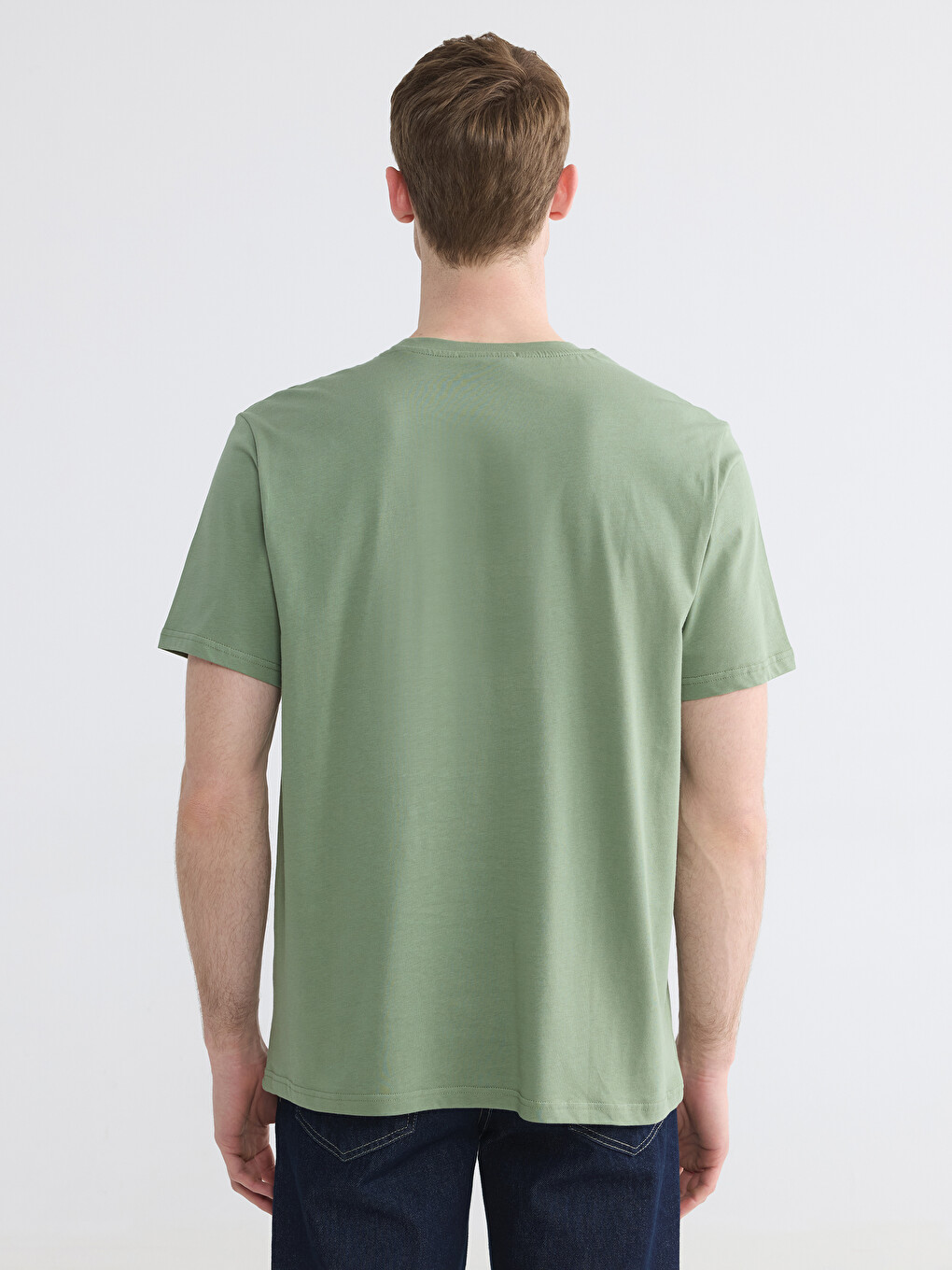 Crew Neck Printed Men's Jersey T-Shirt-5