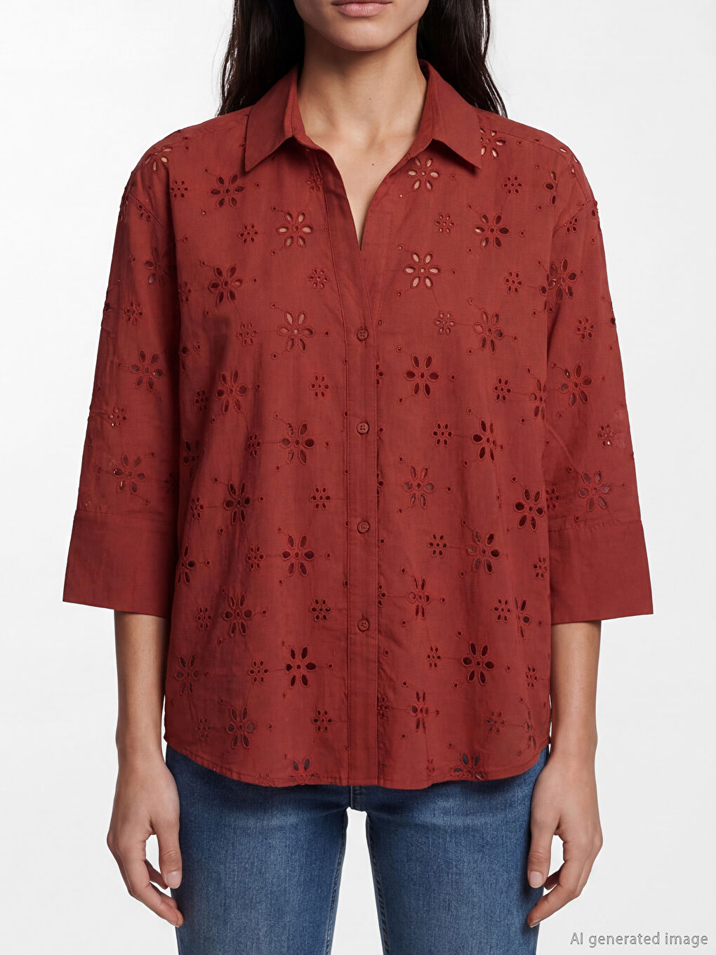 Open-Knit Women's Shirt-2