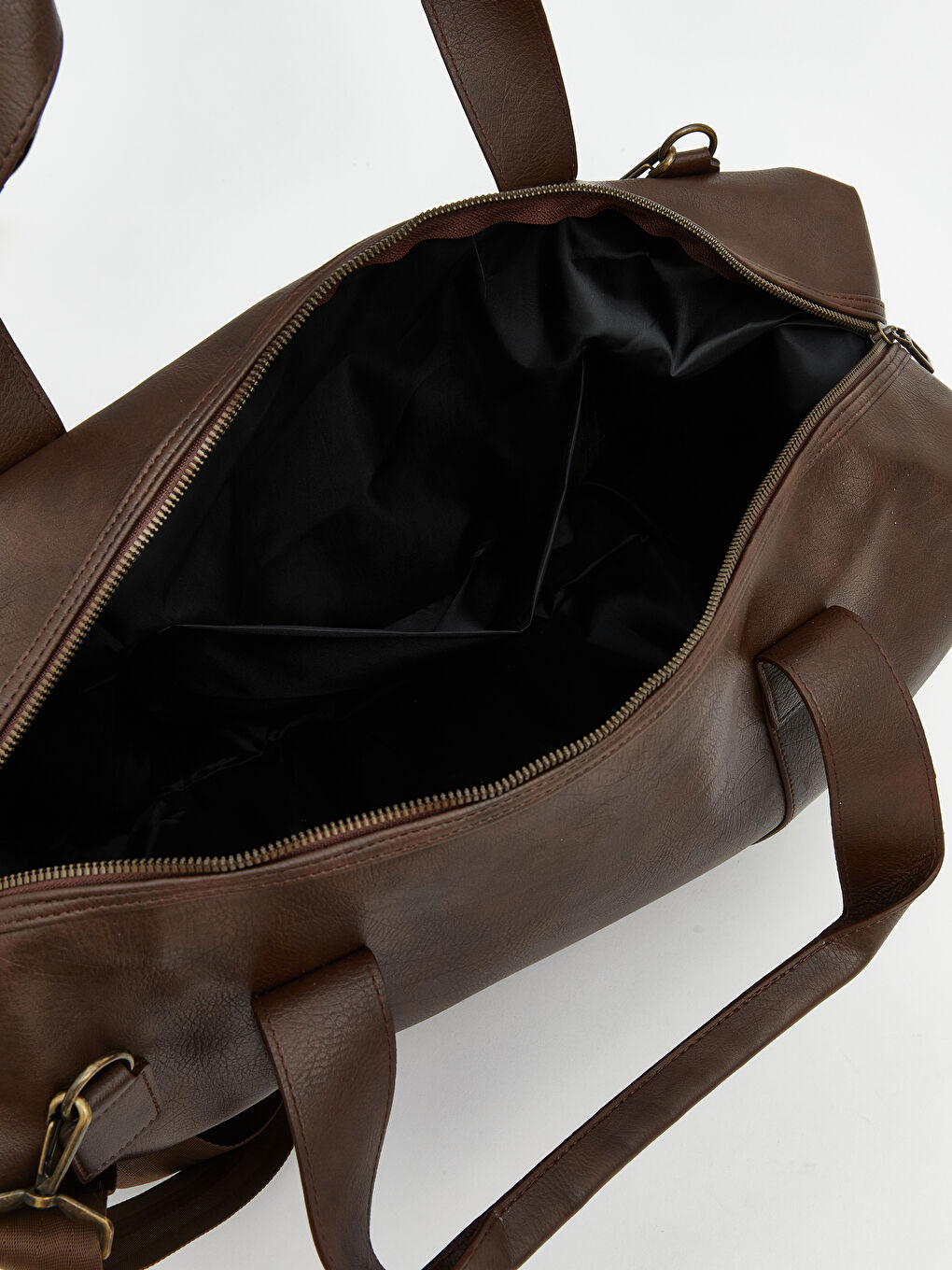 Kahverengi Deri Görünümlü Erkek Seyahat Çantası	-3