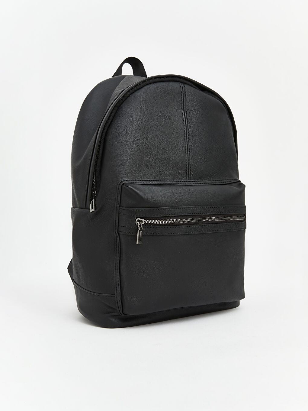 Siyah Deri Görünümlü Erkek Sırt Çantası-1