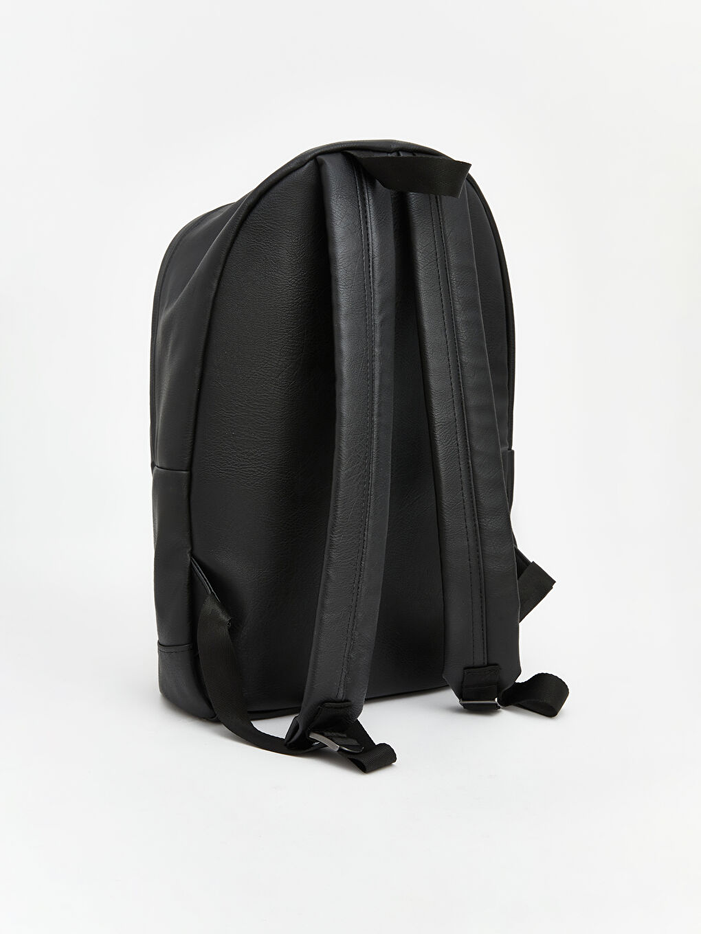 Siyah Deri Görünümlü Erkek Sırt Çantası-2