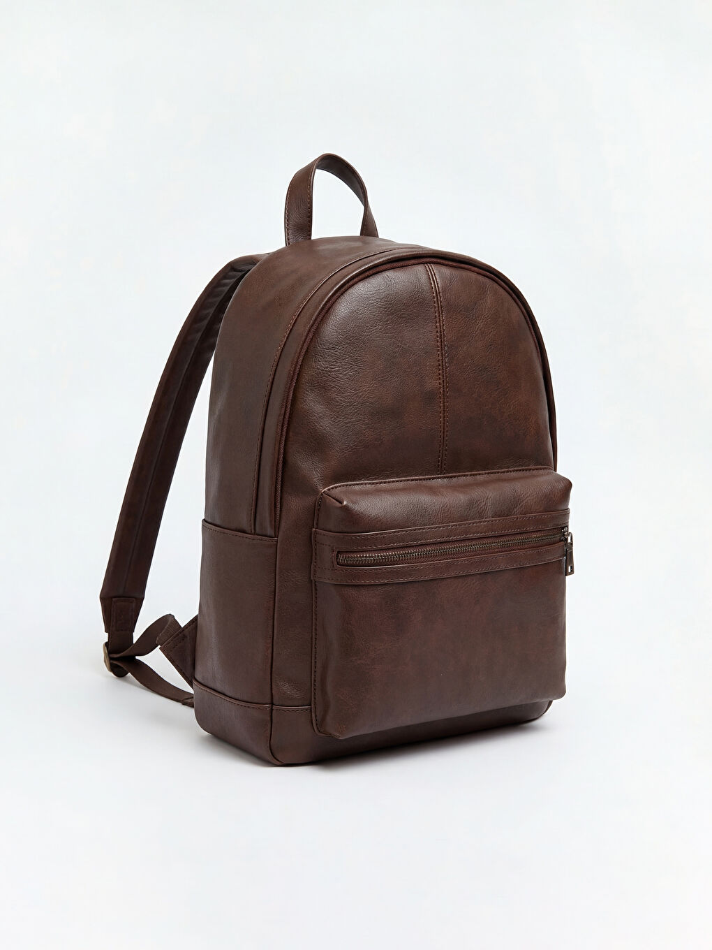 Kahverengi Deri Görünümlü Erkek Sırt Çantası-1