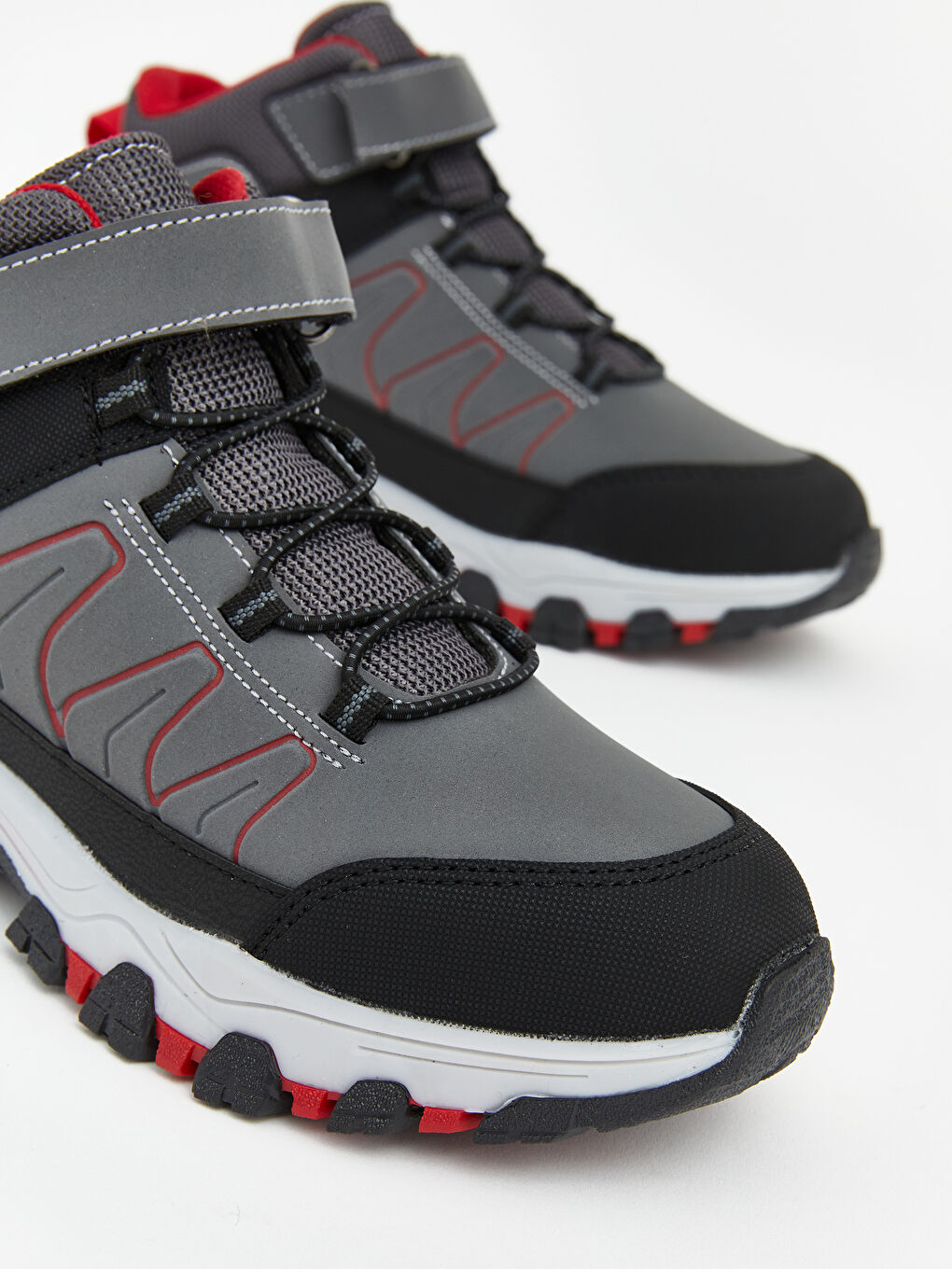 Antrasit Kalın Tabanlı Cırt Cırtlı Erkek Çocuk Bot-2