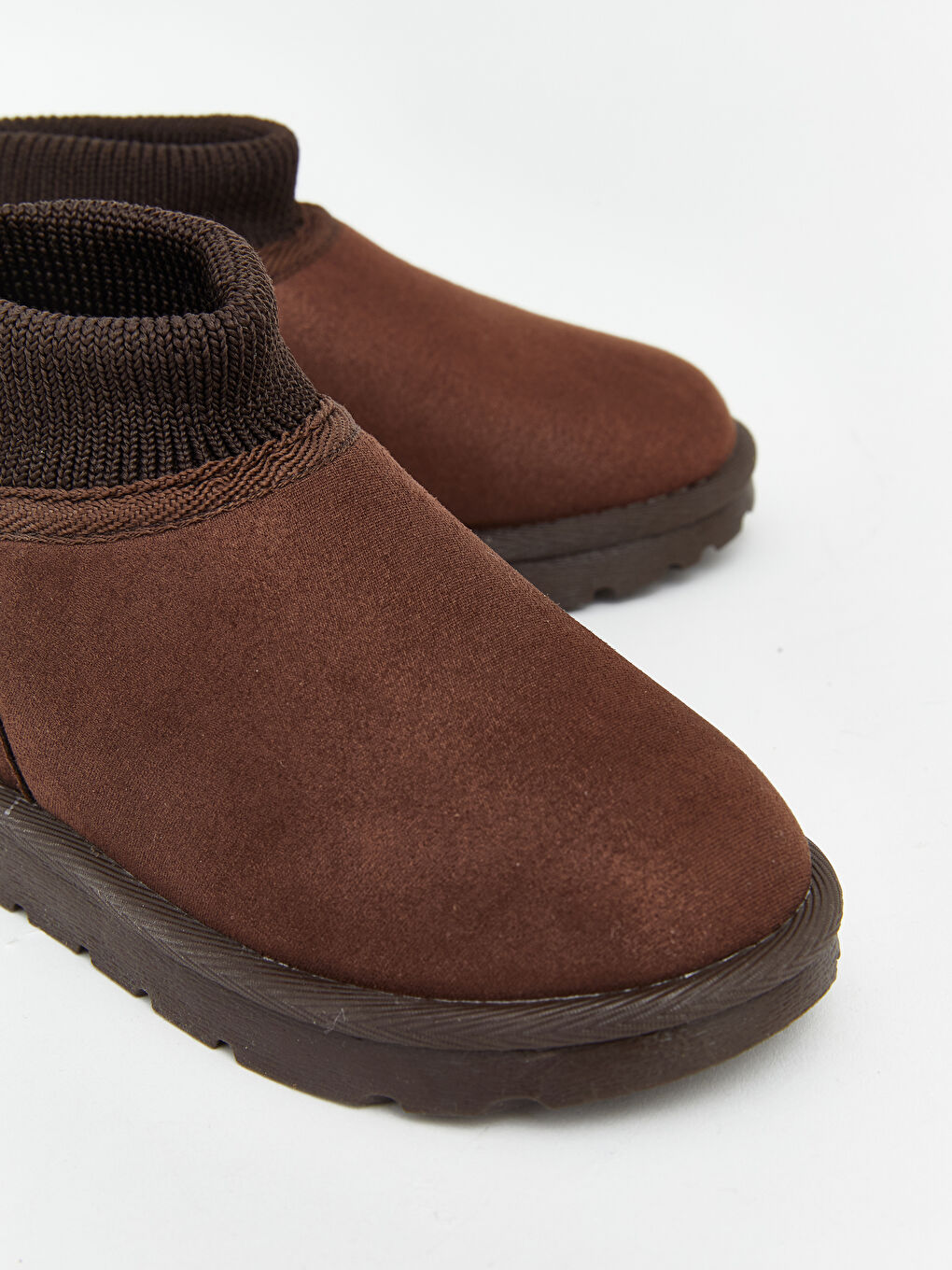 Kahverengi Ribana Detaylı Erkek Bebek Bot-2