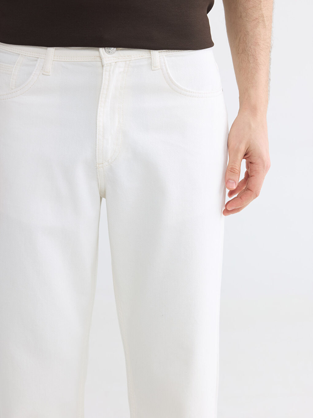 Beyaz 779 Regular Fit Erkek Jean Pantolon-2