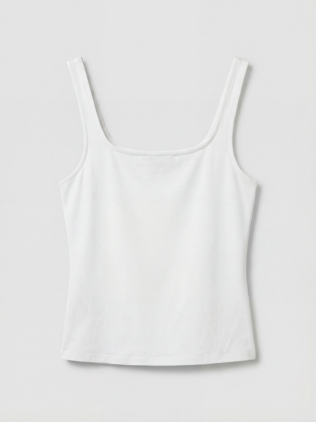 Damen Bauchfrei Tanktop Quadratischer Kragen-5