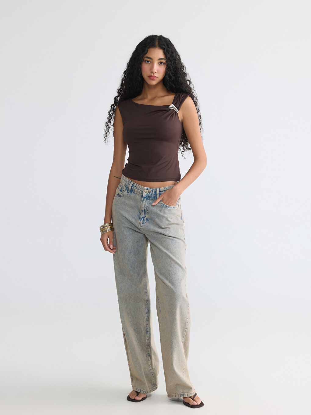 Woman Brown Blouse-1