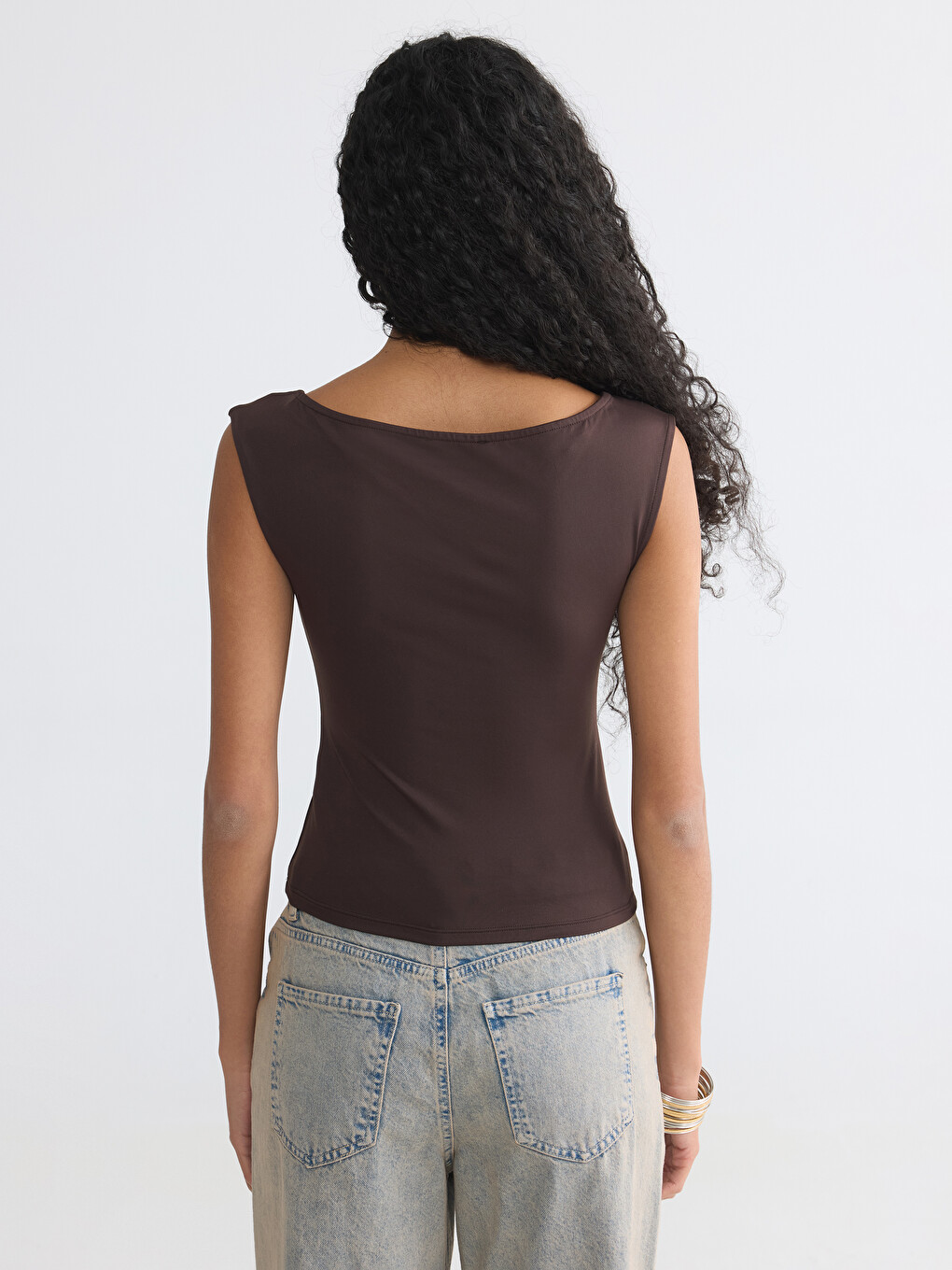 Woman Brown Blouse-3