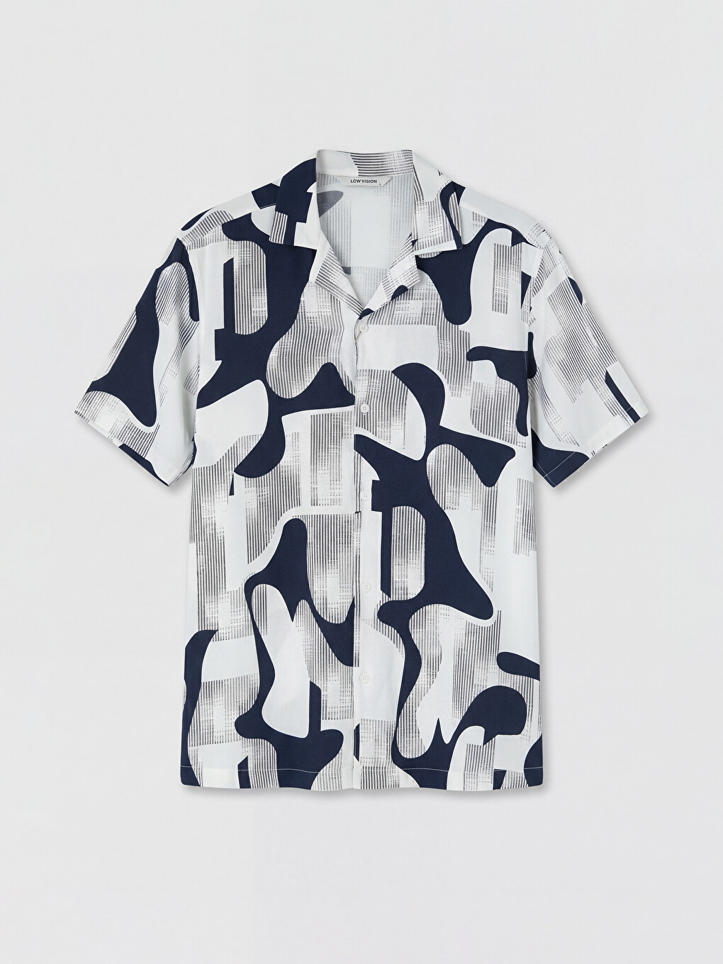 Regular Fit Patterned Viscose Men's Shirt-4