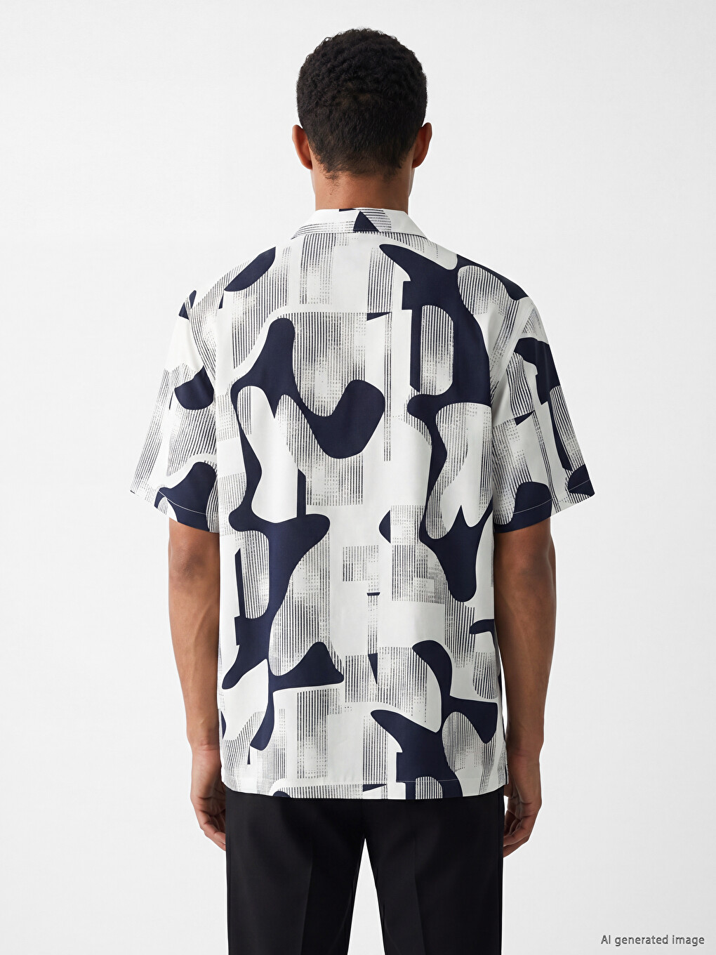 Regular Fit Patterned Viscose Men's Shirt-3