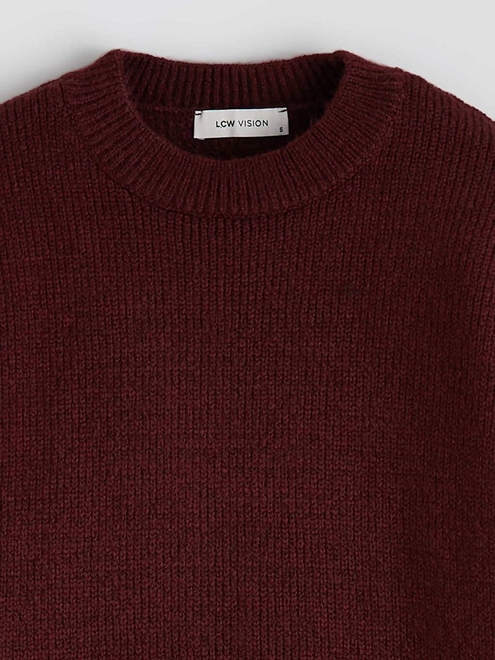 Bordo Bisiklet Yaka Kadın Triko Kazak-5