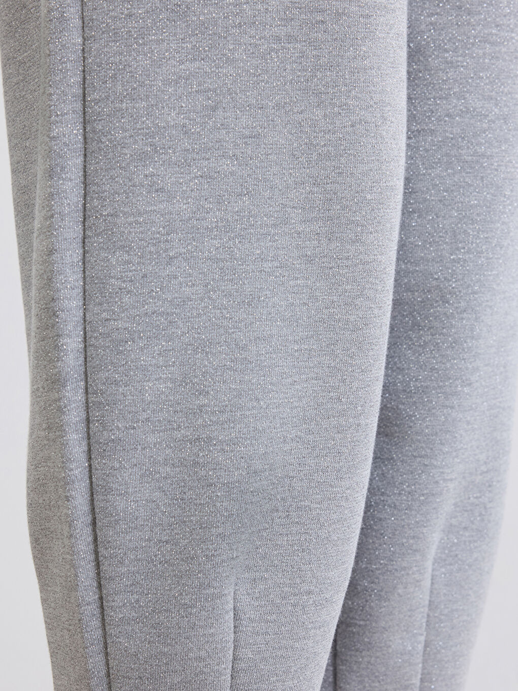 Gri Beli Lastikli Soft Touch Kadın Eşofman Altı	-2