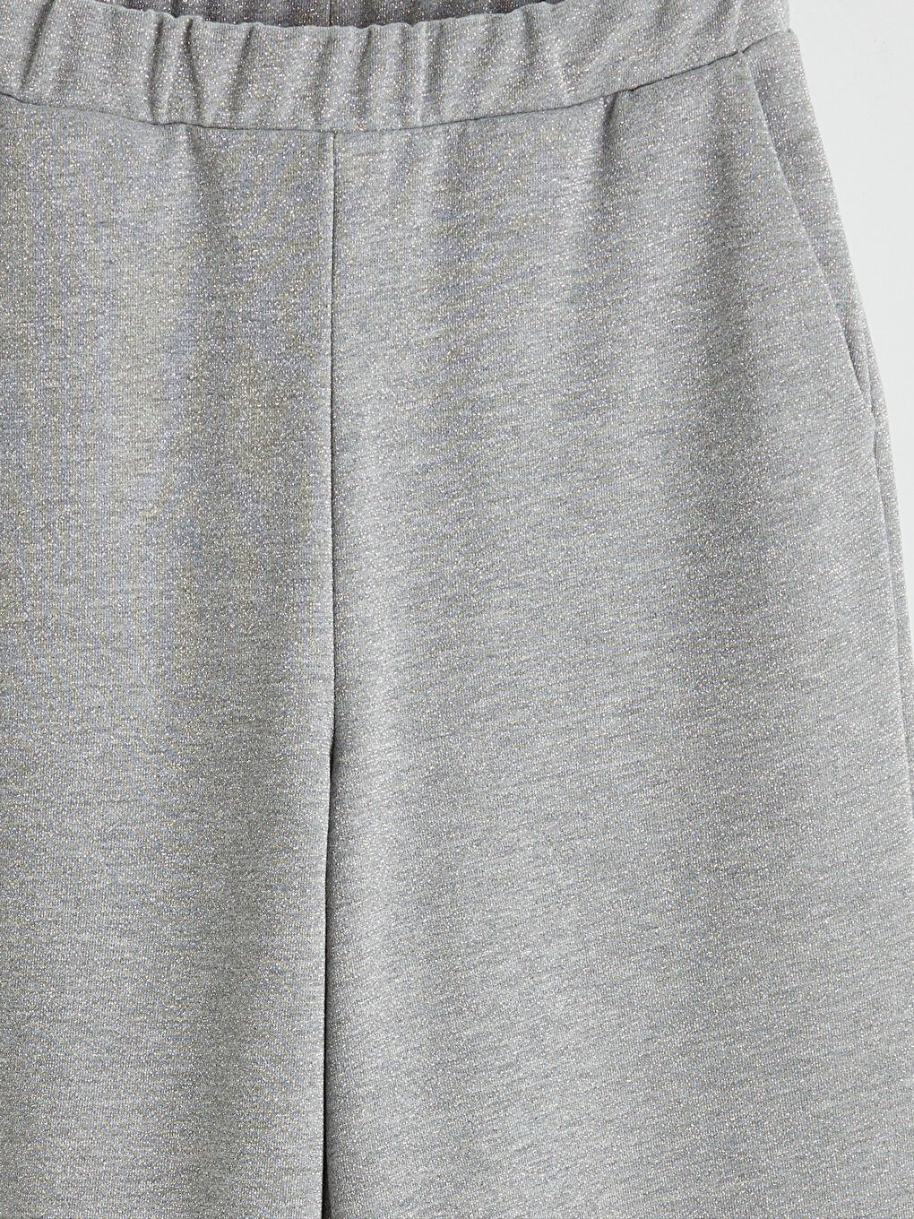 Gri Beli Lastikli Soft Touch Kadın Eşofman Altı	-2