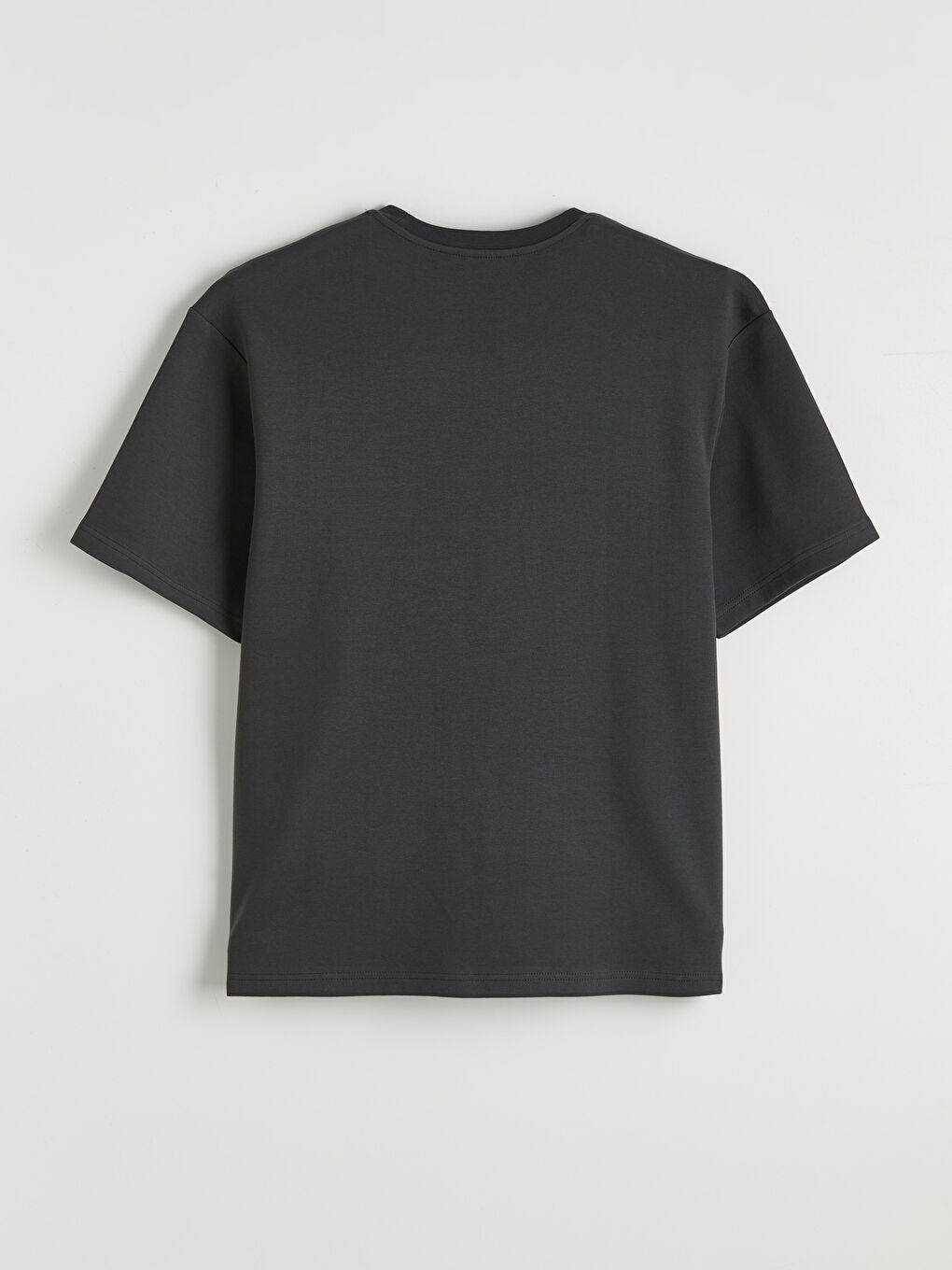 Antrasit Loose Fit NYC Baskılı Erkek Tişört-1