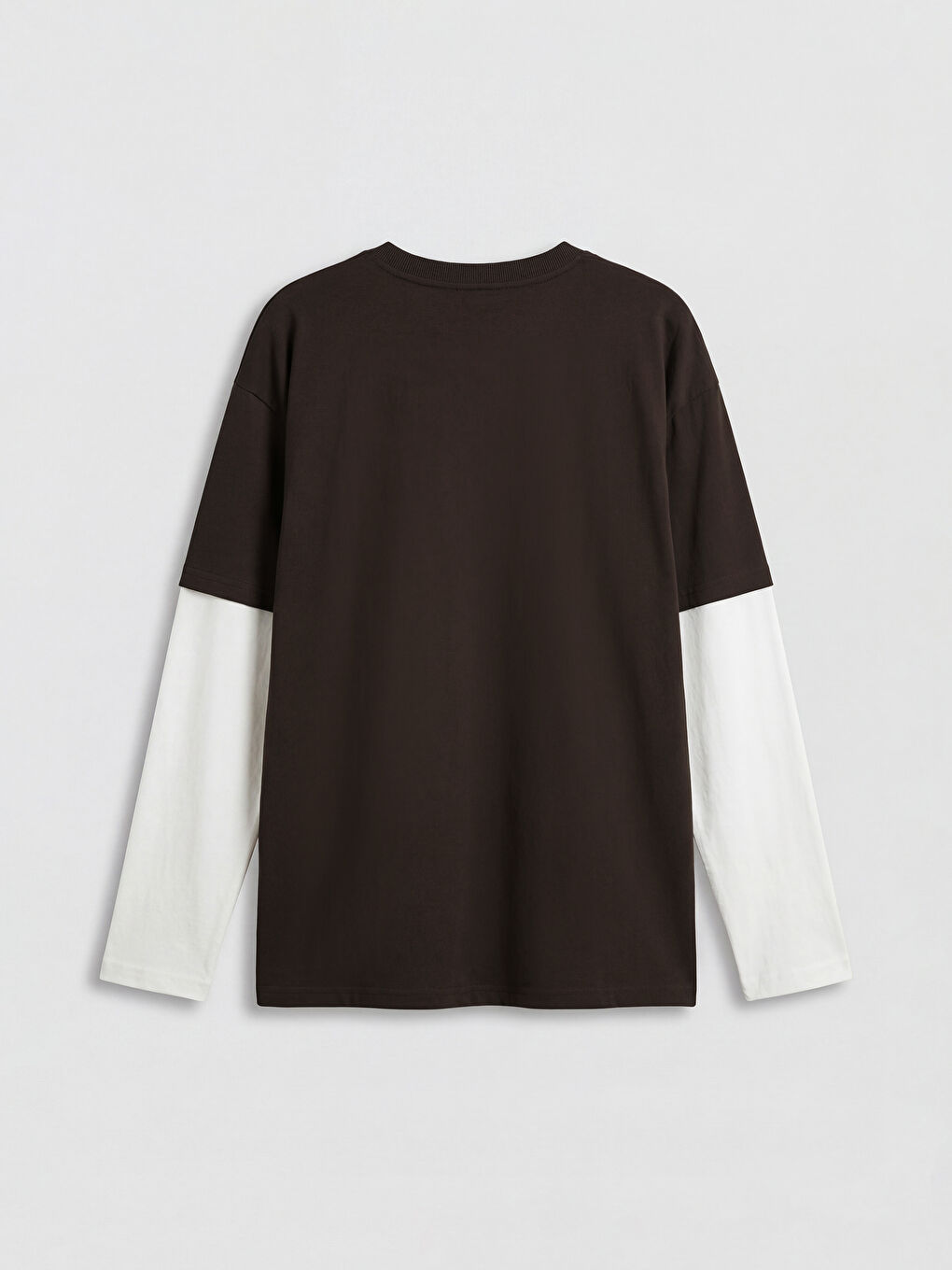 Kahverengi Bisiklet Yaka Uzun Kollu Baskılı Erkek Çocuk Tişört-1