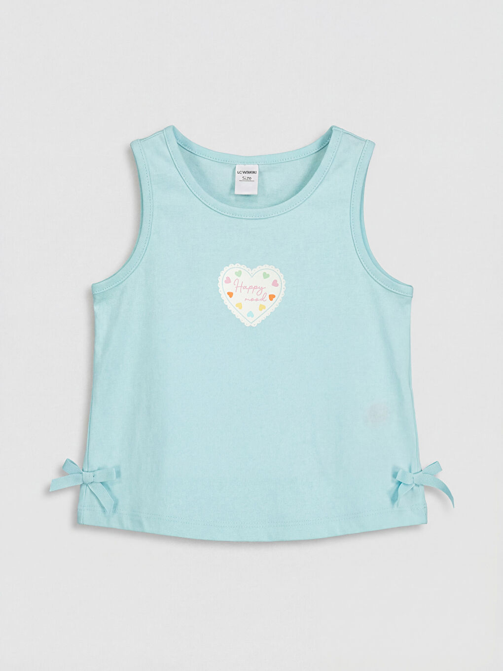 Turkuaz Baskılı Kız Çocuk Atlet