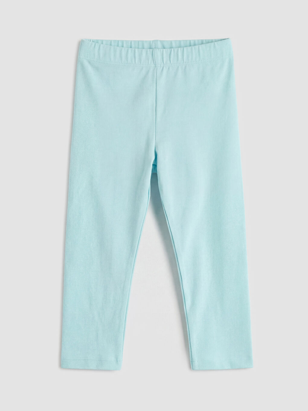 Turkuaz Beli Lastikli Kız Çocuk Tayt