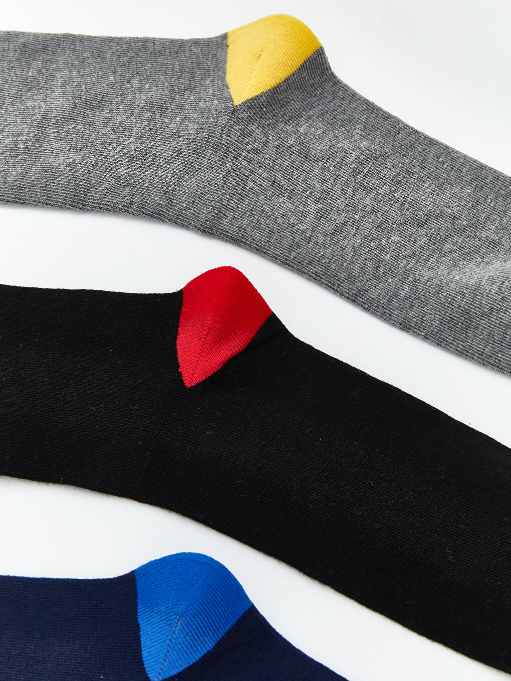 Karışık Renk Bloklu Erkek Çocuk Soket Çorap 3'lü-1