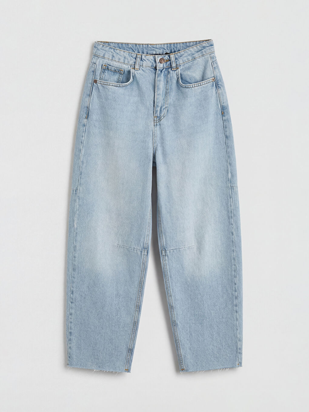 İndigo Barrel Fit Kadın Jean Pantolon