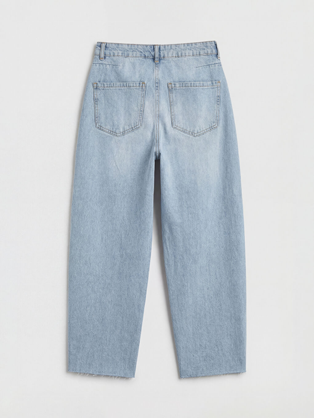 İndigo Barrel Fit Kadın Jean Pantolon-3