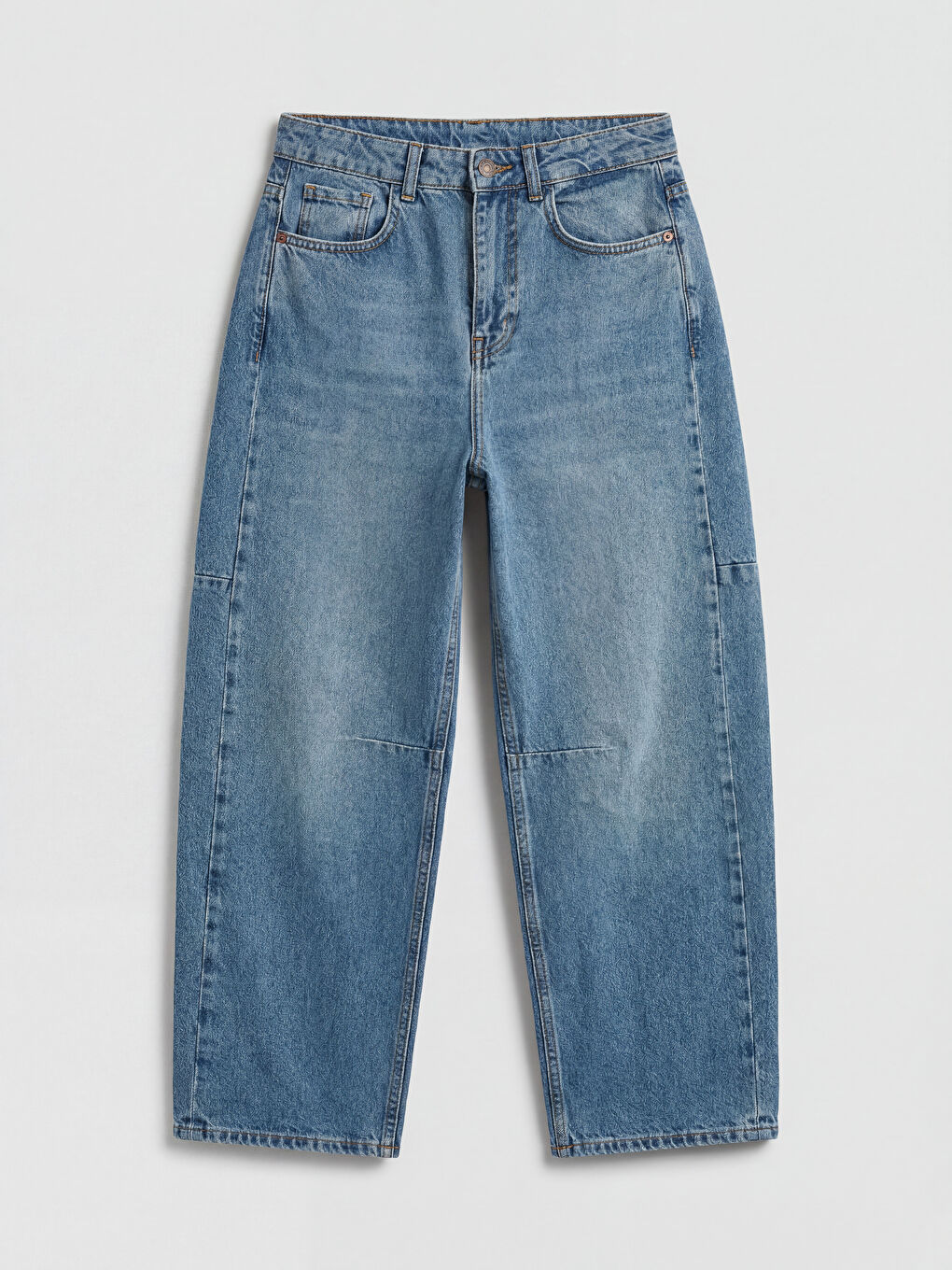 İndigo Barrel Fit Kadın Jean Pantolon