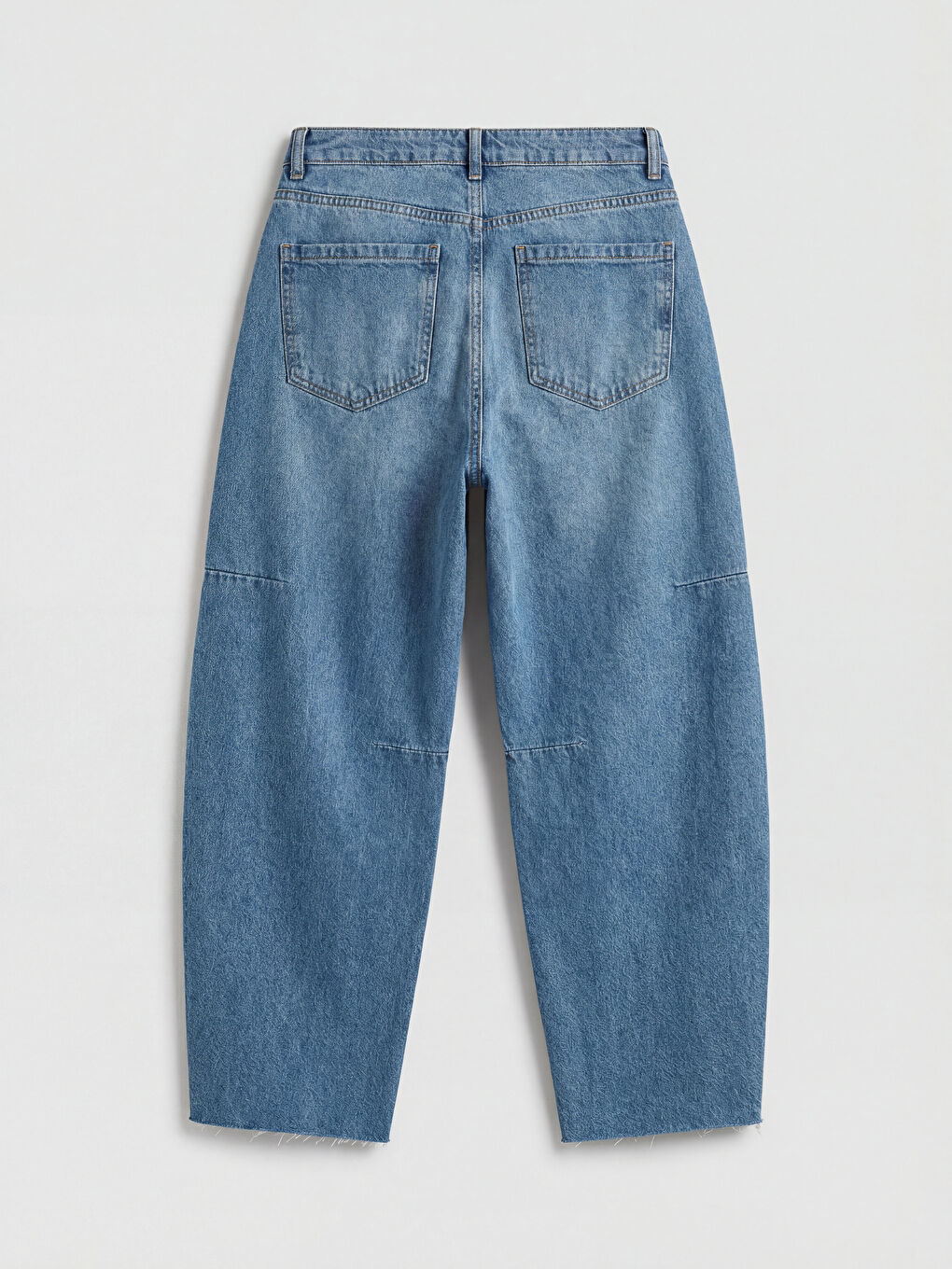 İndigo Barrel Fit Kadın Jean Pantolon-1