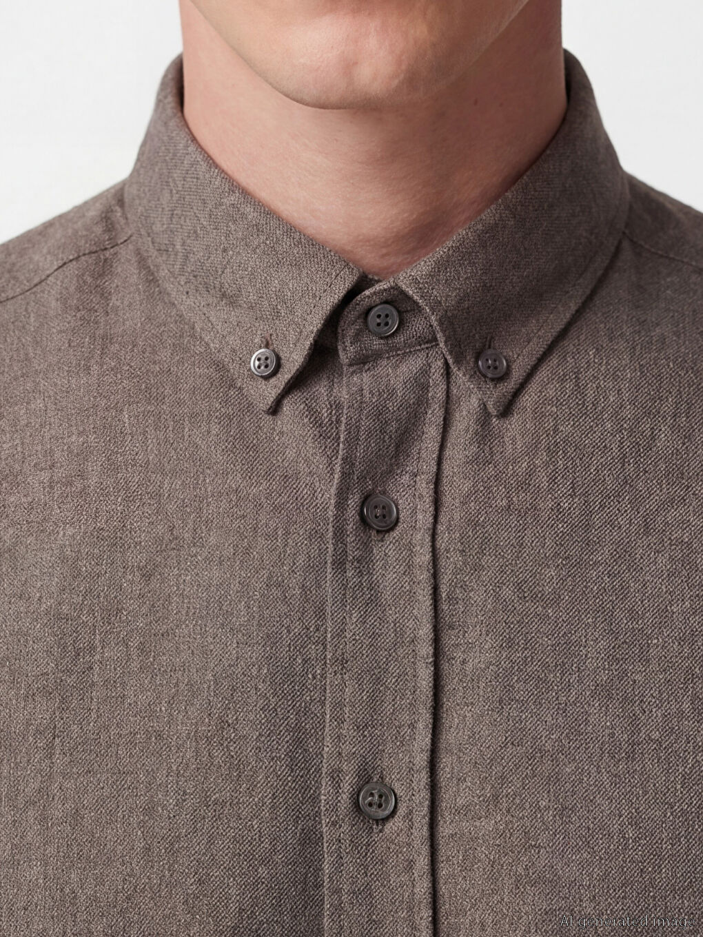 Kahverengi Regular Fit Erkek Oduncu Gömlek-2
