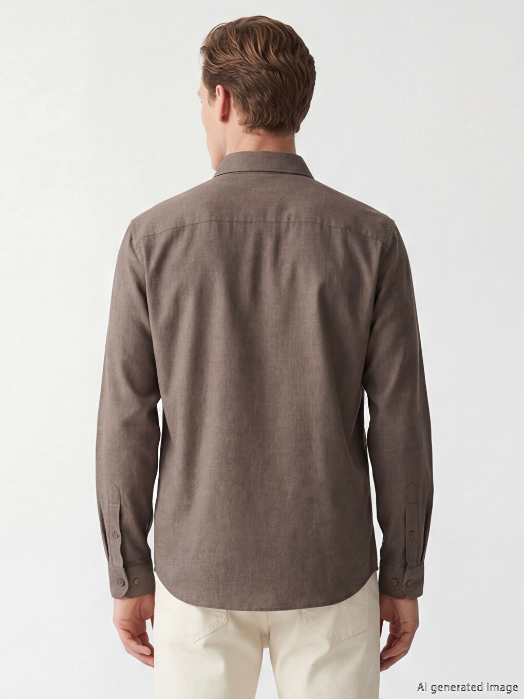 Kahverengi Regular Fit Erkek Oduncu Gömlek-3