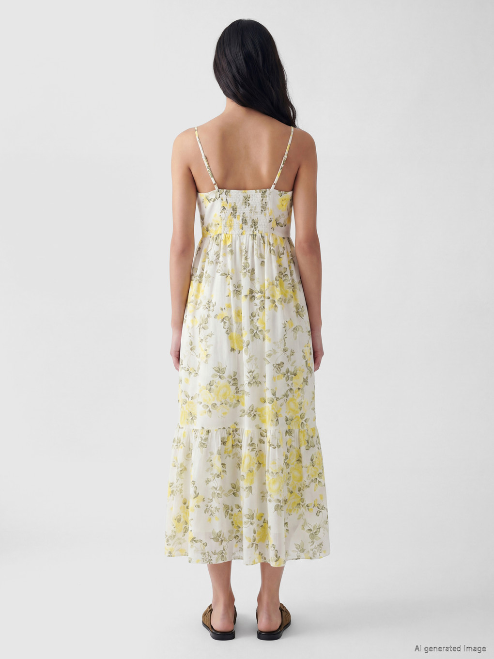 Strappy Floral Layered Dress-2