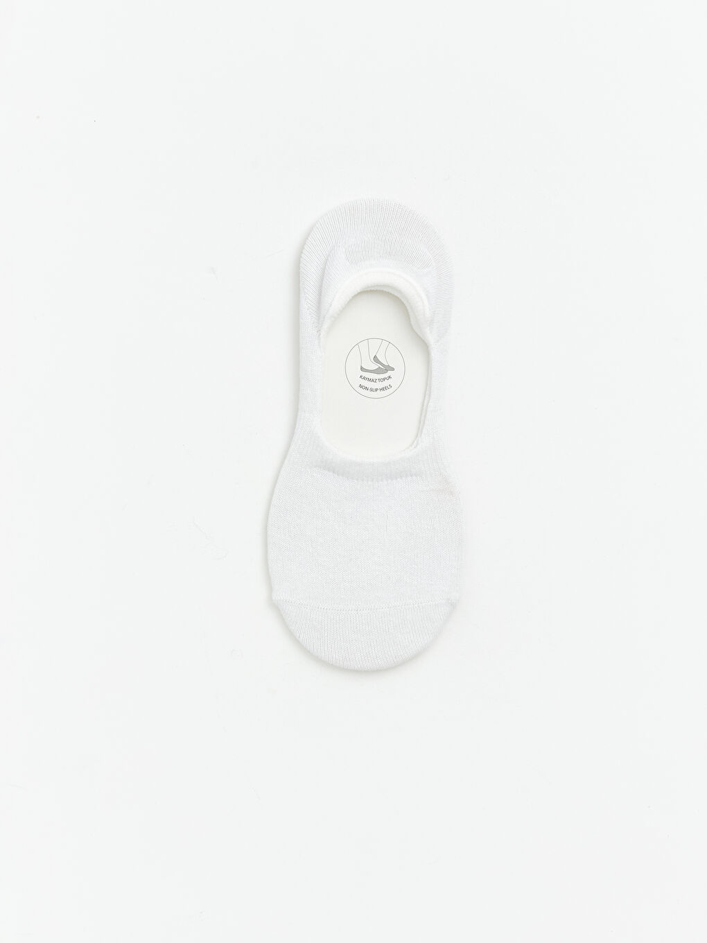 Beyaz Kaymaz Topuk Kadın Babet Çorap 7'li
