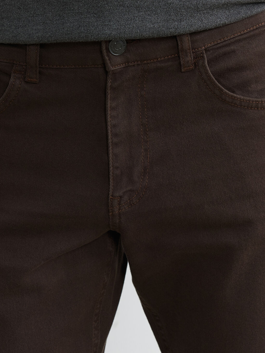 Kahverengi 750 Slim Fit Erkek Jean Pantolon-2