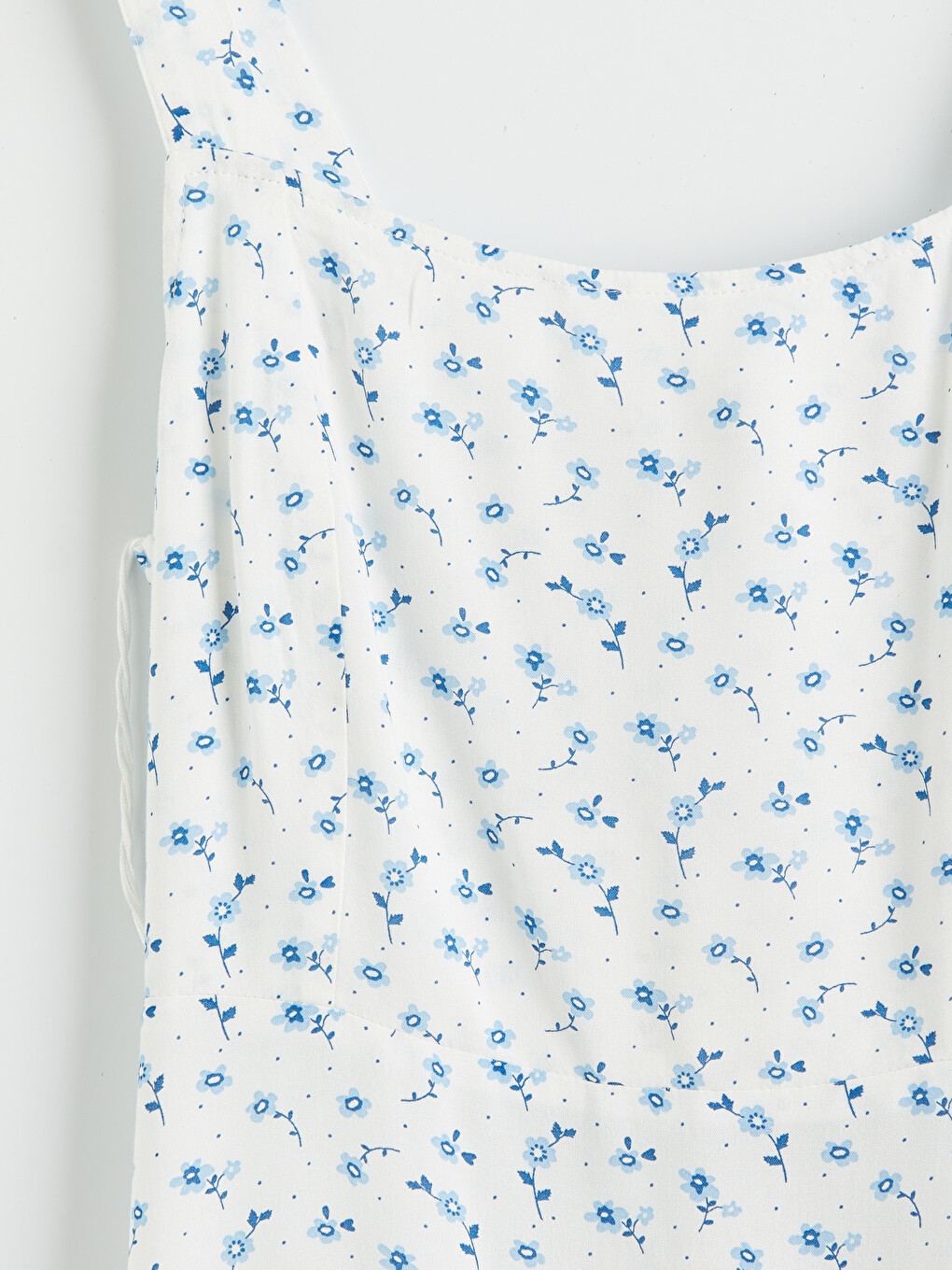Square Neck Floral Poplin Dress-6