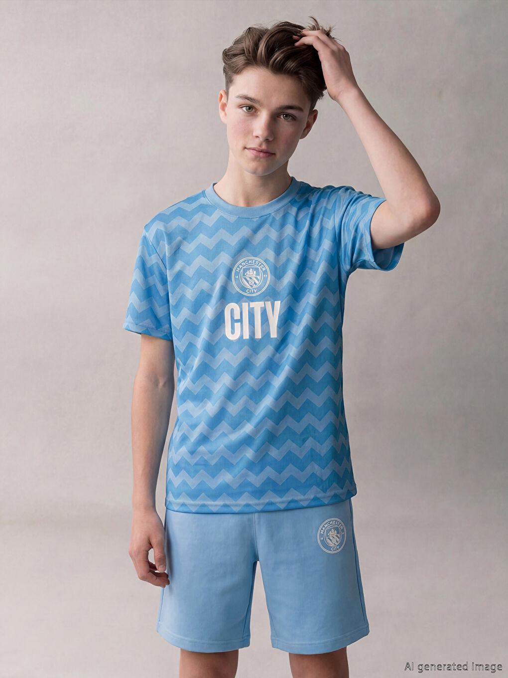 Manchester City štampani komplet šortseva za dečake-1