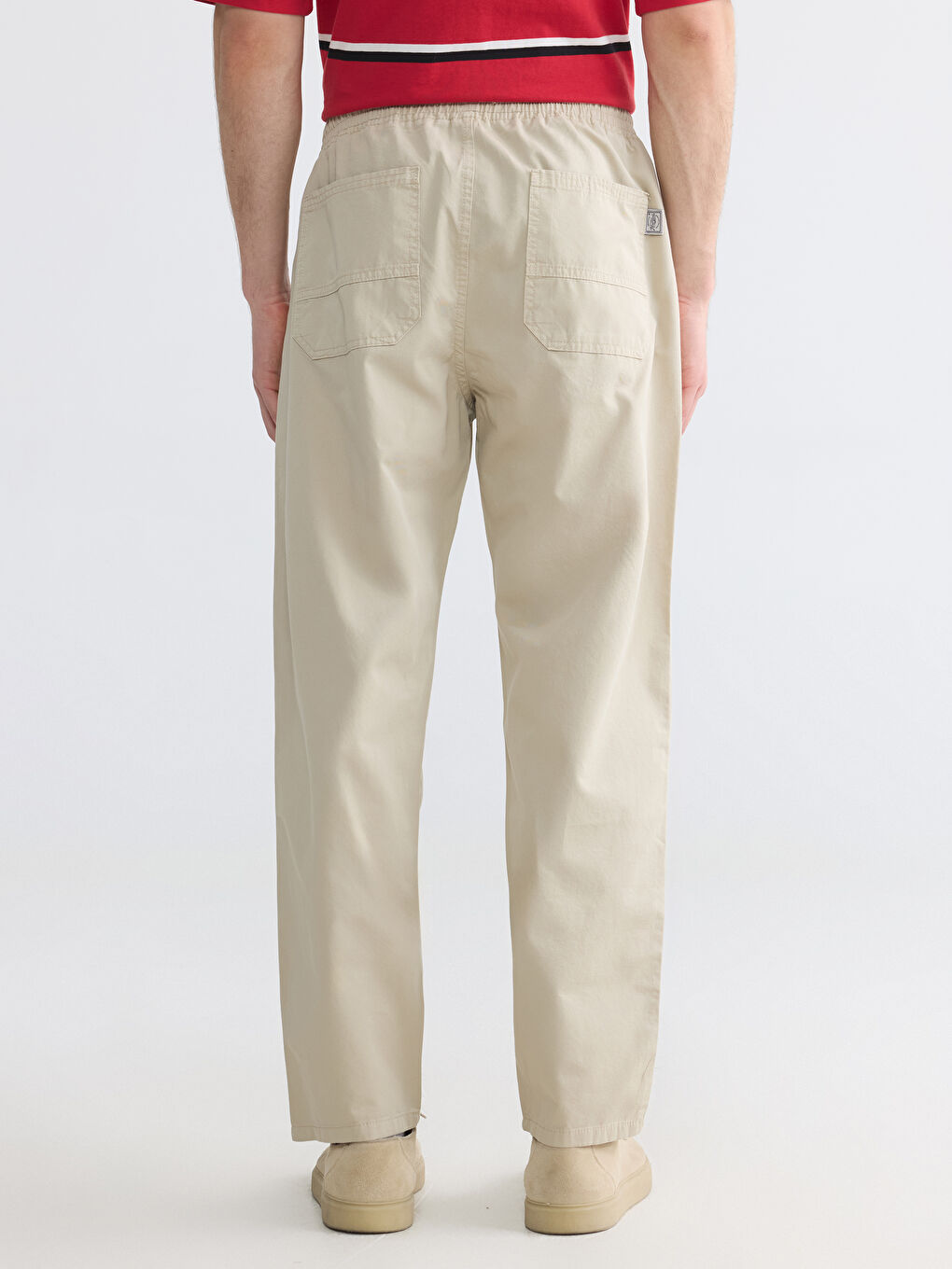 Мужские брюки свободного кроя из габардина-2