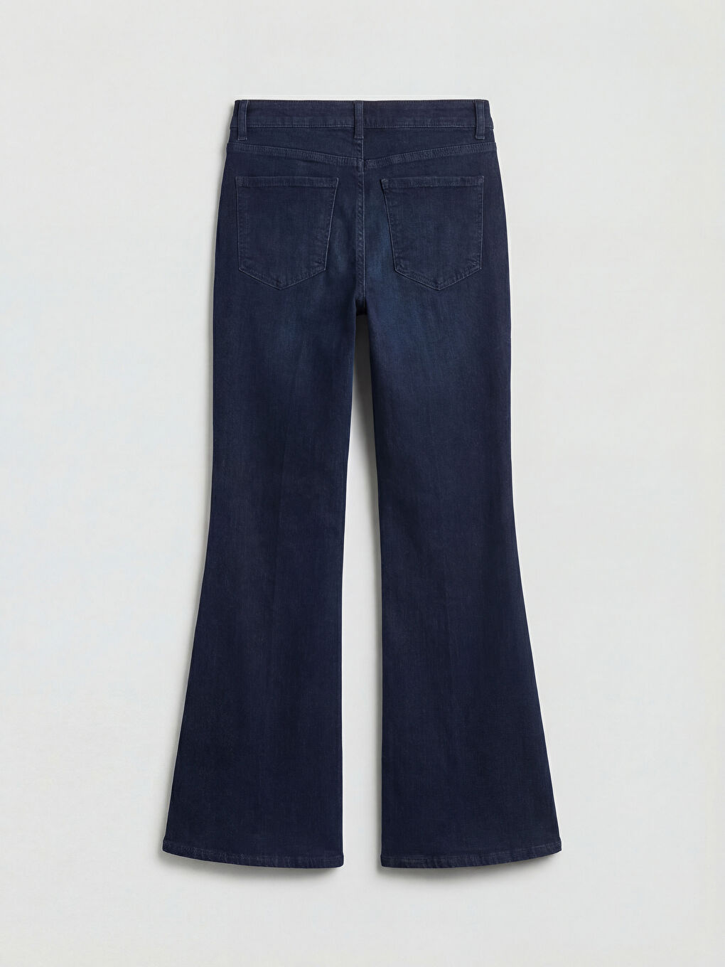 Siyah Yüksek Bel Flare Kadın Jean Pantolon-1