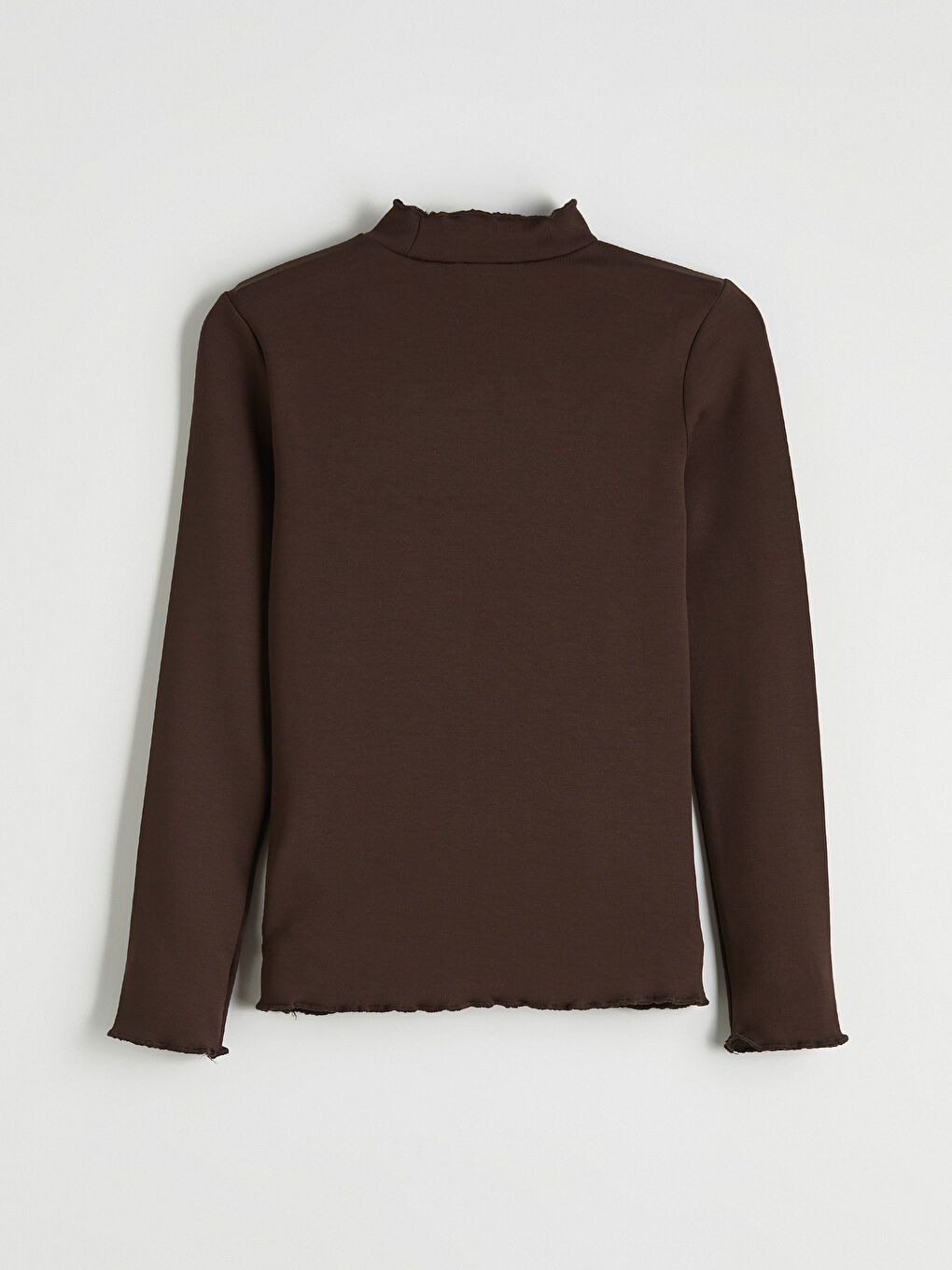 Kahverengi Dik Yaka Kadın Body-2