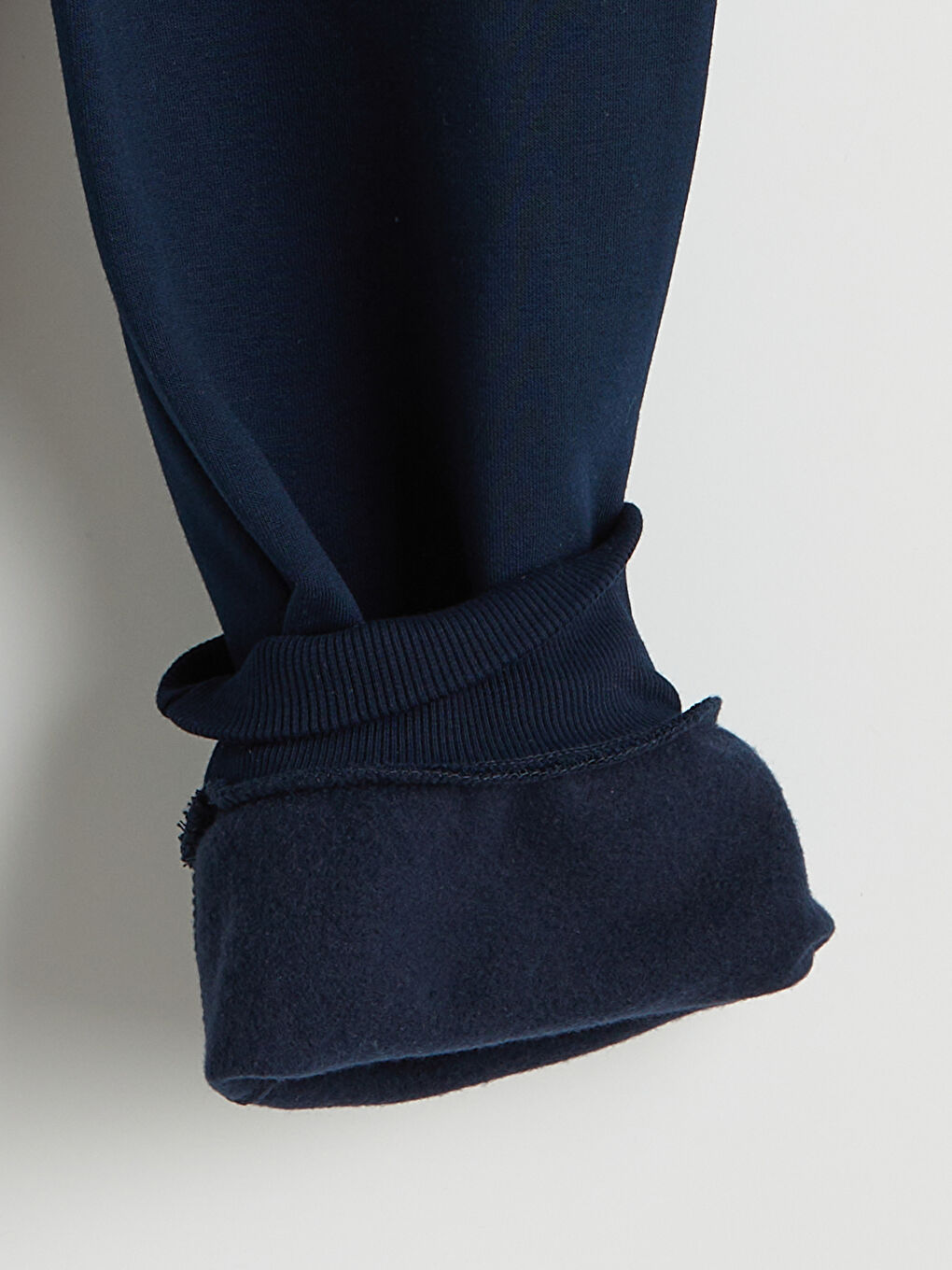 Lacivert Beli Lastikli Erkek Çocuk Kalın Jogger Eşofman Altı-2
