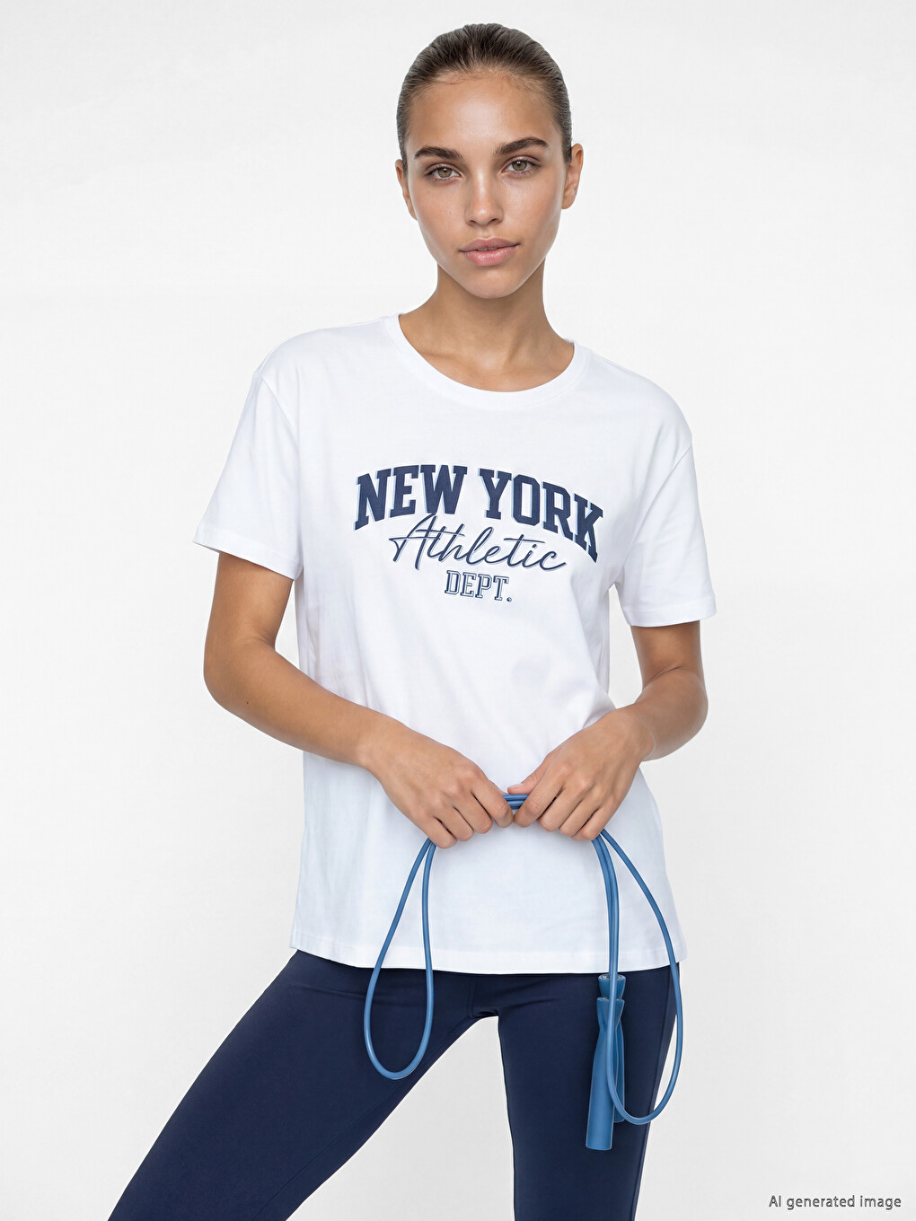 Woman White Sports T-shirt