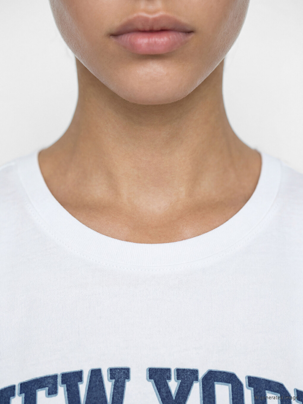 Woman White Sports T-shirt-2