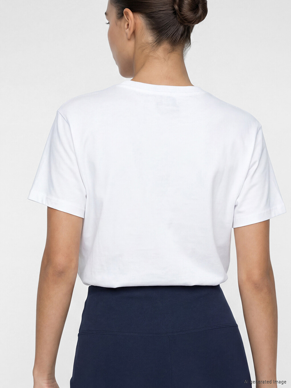 Woman White Sports T-shirt-3