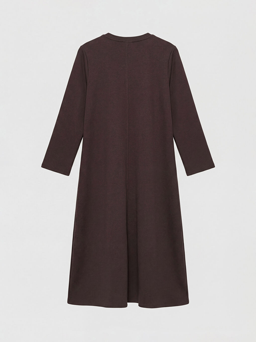 Kahverengi Bisiklet Yaka A Kesin Elbise-1