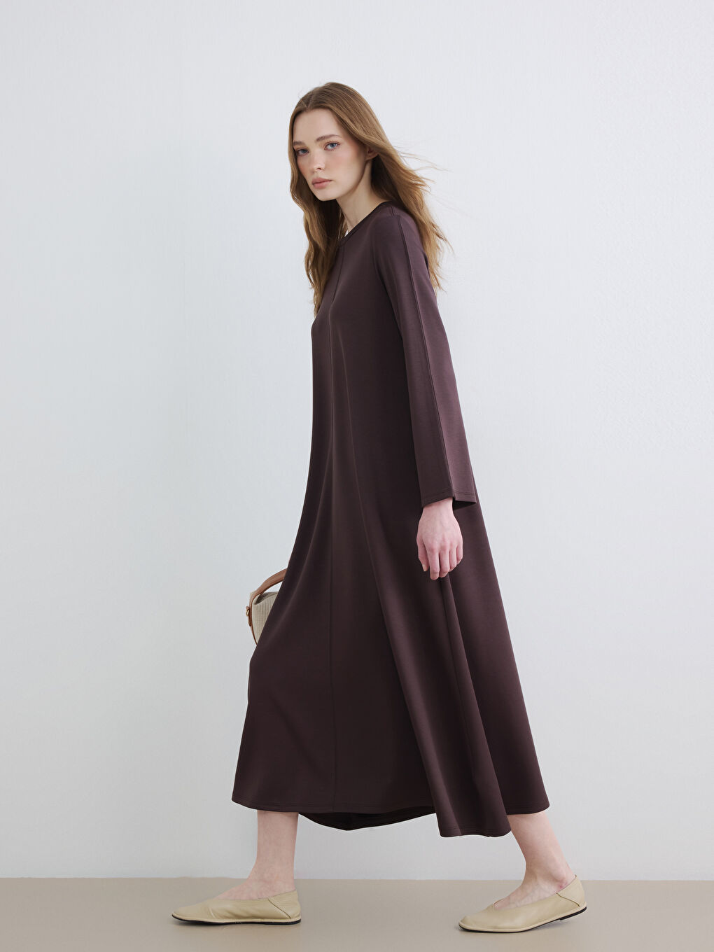 Crew Neck A Form Dress