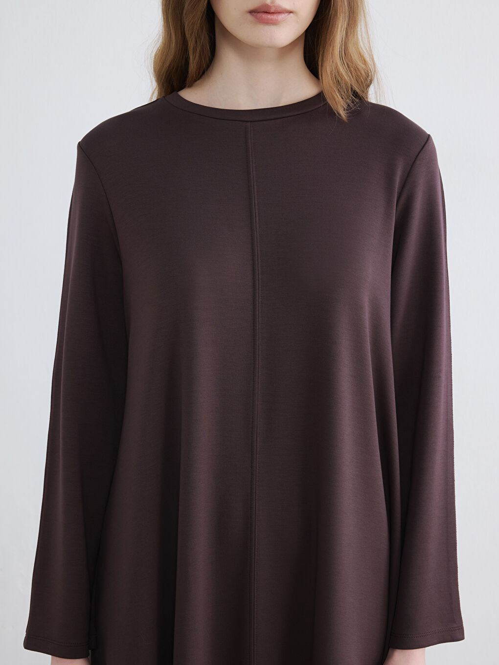 Crew Neck A Form Dress-2
